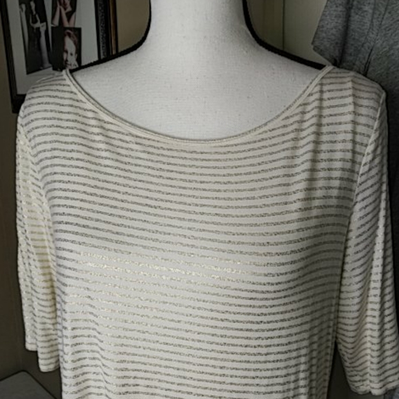 3 Pc Set-Apt.9 Gold Striped & Old Navy Friends Top - Picture 2 of 5